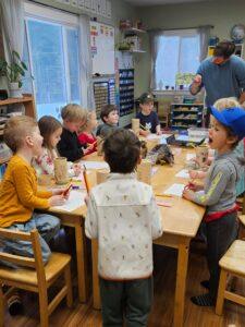 K/PreK students surprised by the outcome of a science experiment.